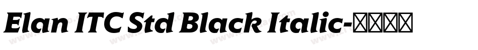 Elan ITC Std Black Italic字体转换
